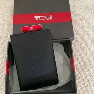 Tumi Black Slim Wallet/Card Case NWT